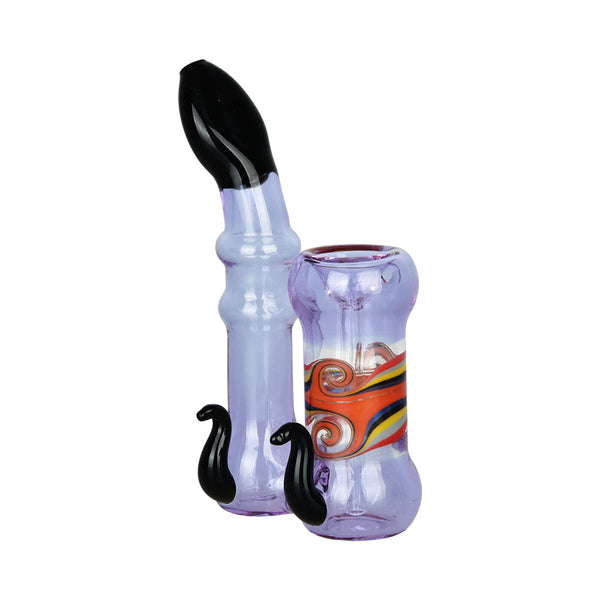 Passing Thoughts Sherlock Bubbler Pipe w/ Horns | 4.5" CannaDrop-AFG