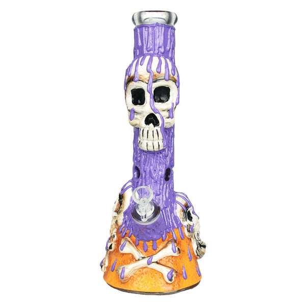 Skull & Bones 3D Painted Beaker Water Pipe - 14" / 14mm F CannaDrop-AFG