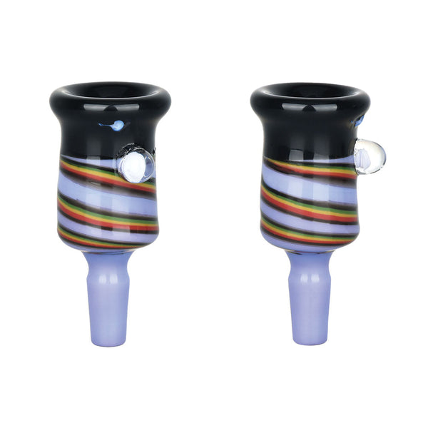 Vibration Spiral Striped Herb Slide - 14mm Male CannaDrop-AFG