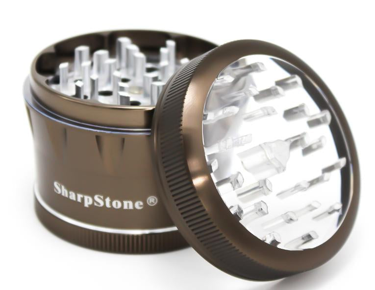 2.25 In Sharpstone 2.0 V2 4pc Clear Top Grinder - Various Colors.