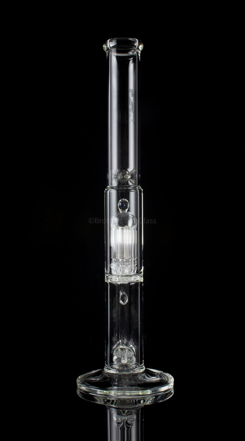 2K Glass Art 16 In Clear Double Stemline to Tree Perc Bong With Opal.