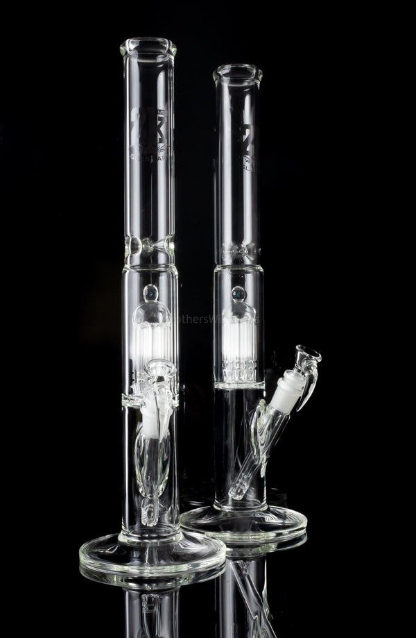 2K Glass Art 16 In Clear Gridded Downstem to Tree Perc Bong With Opal.