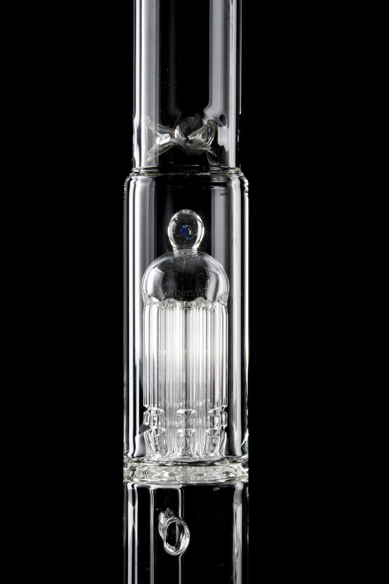 2K Glass Art 16 In Clear Gridded Downstem to Tree Perc Bong With Opal.