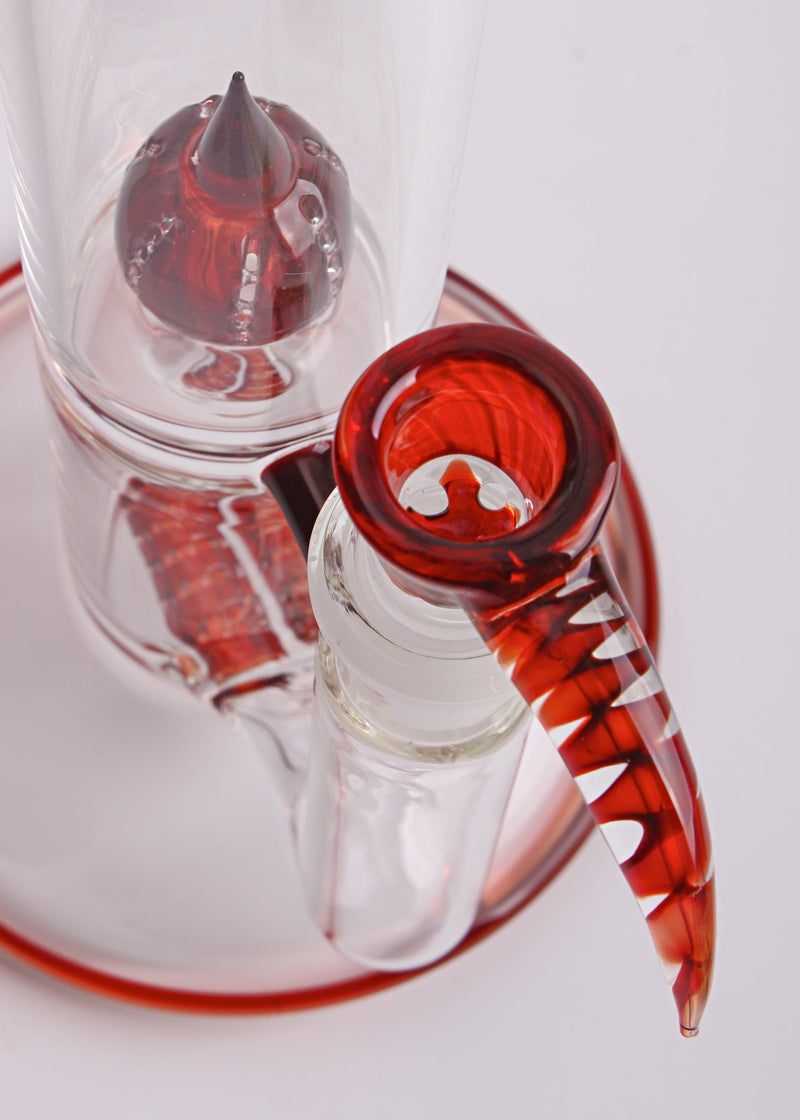 2K Glass Art Color Accent Dual Stemline To Imperial Perc Bong 2k Glass Art