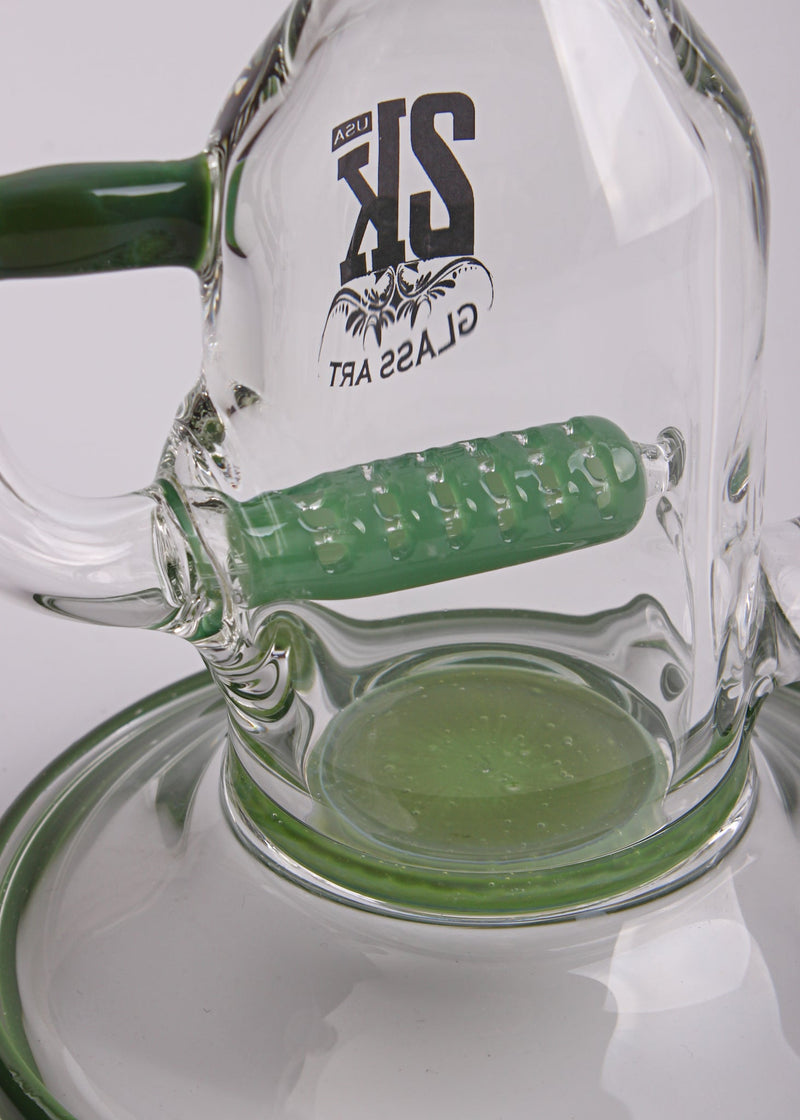 2K Glass Art Color Stemline Recycler Dab Rig 2k Glass Art