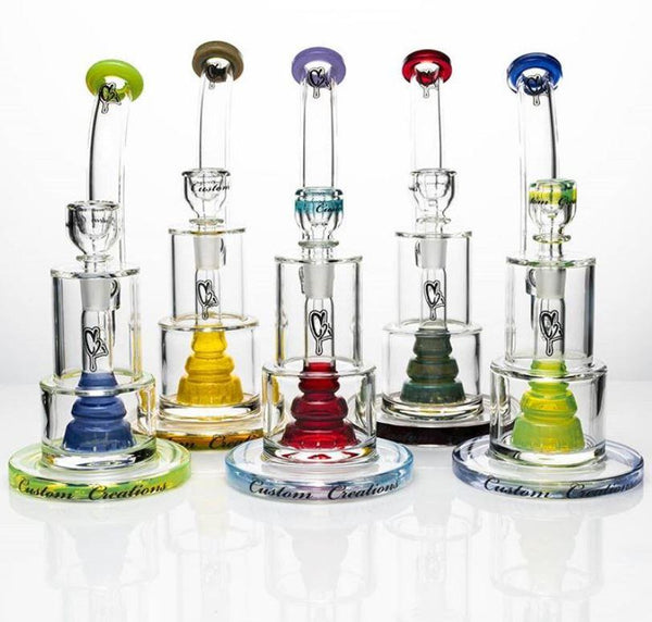 C2 Custom Creations Pre Order Bong With Heady Color Accents.