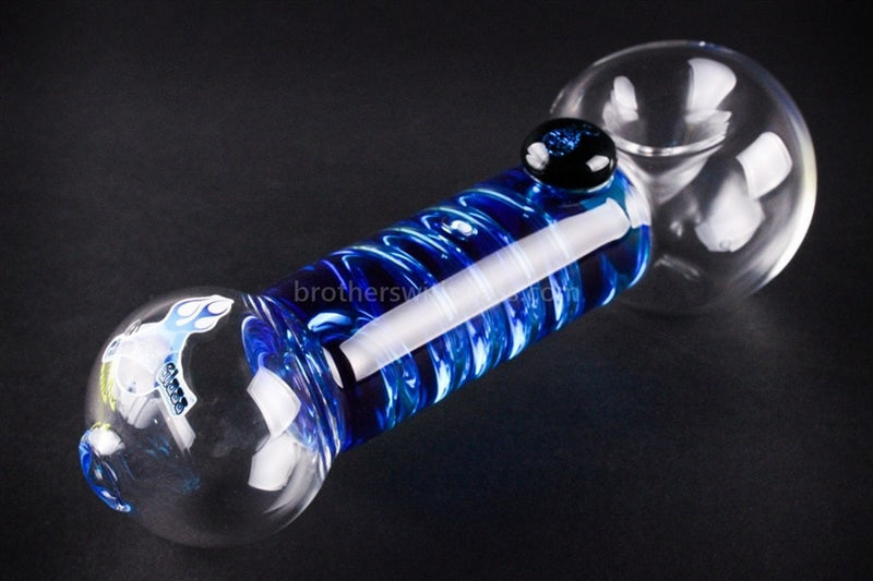 Chameleon Glass Absolute Zero Coil Condenser Hand Pipe - Blue.