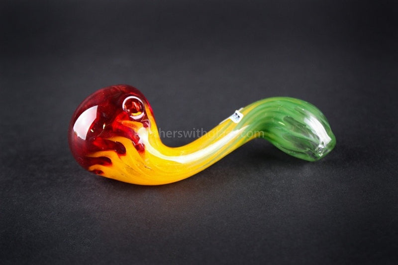 Chameleon Glass Dubdancer Sherlock Hand Pipe - Rasta.