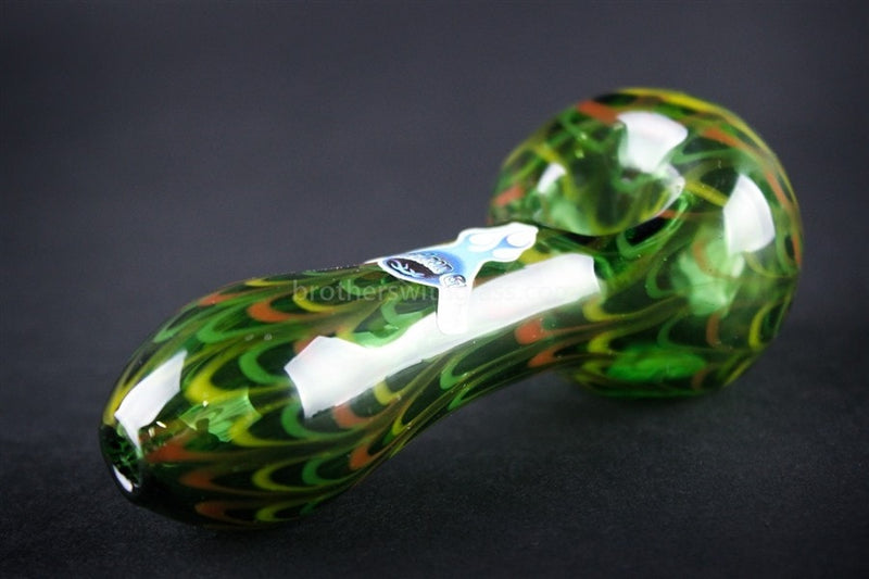 Chameleon Glass Perfect Storm Hand Pipe - Green Rake.