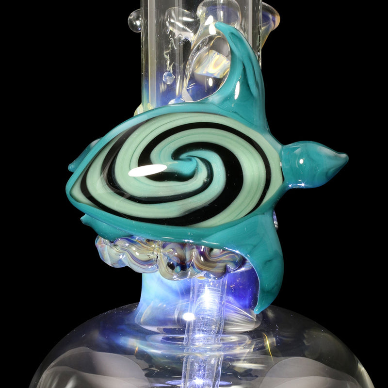 Chameleon Glass Prometheus Series Fumed Bong - Honu Sea Turtle Chameleon Glass