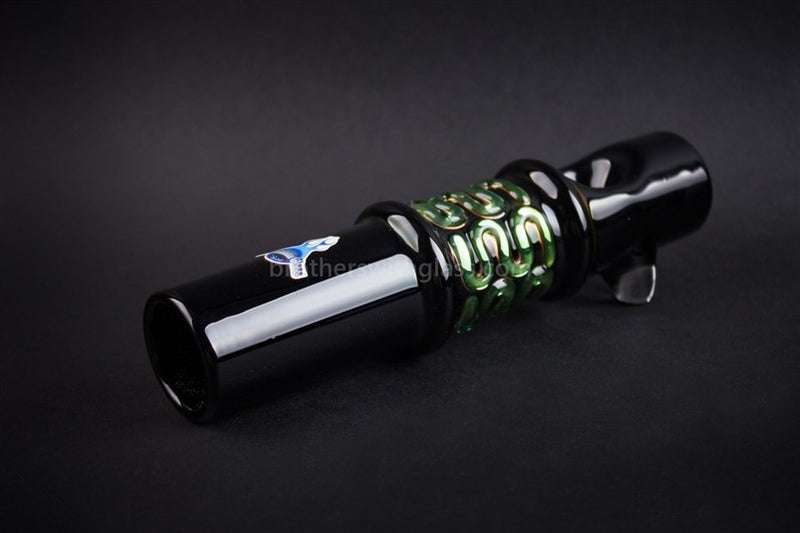 Chameleon Glass Thunder Stick Steamroller Pipe - Onyx.