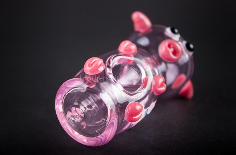 Chameleon Glass Wilbur Pink Pig Hand Pipe.