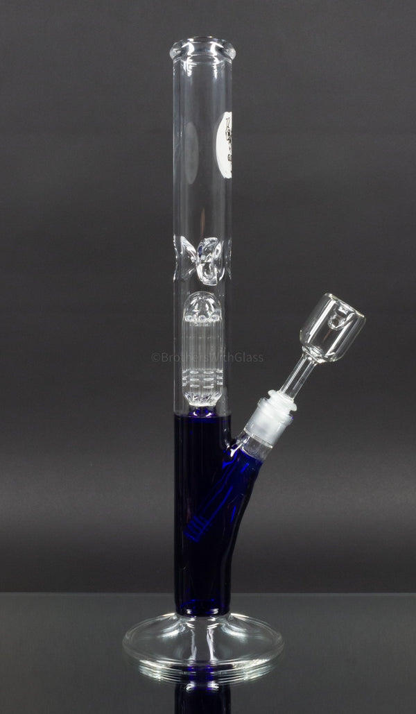 Glowfly Glass 18 In Colored Tree Straight Bong - Blue.