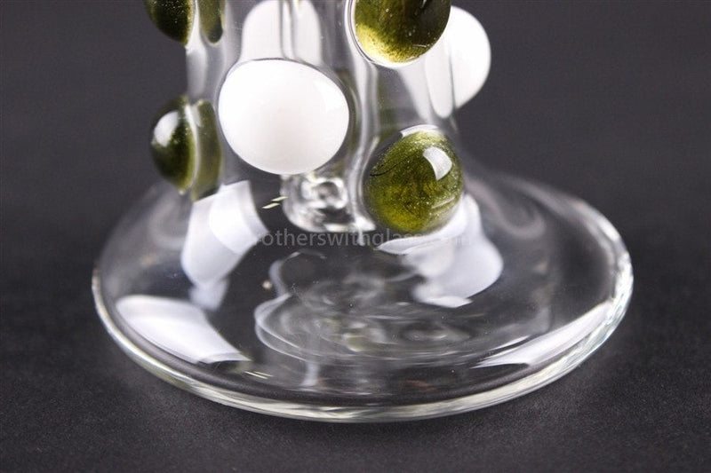 Greenlite Glass Colored Marble Bubbler Water Pipe - Olive Green.