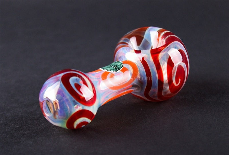 Greenlite Glass Squiggly Hand Pipe - Red.