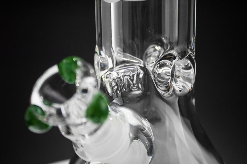 HVY Glass 9mm Color Wrap Beaker Bong - Green.