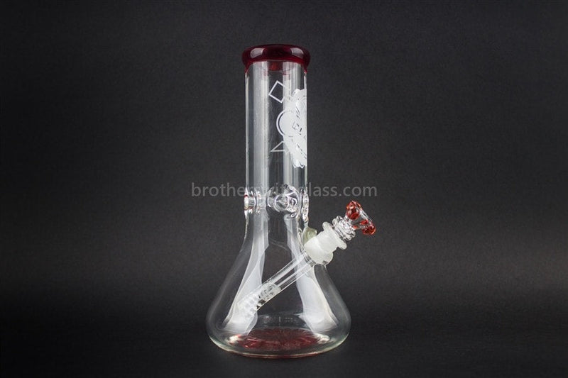 HVY Glass 9mm Color Wrap Beaker Bong - Red.