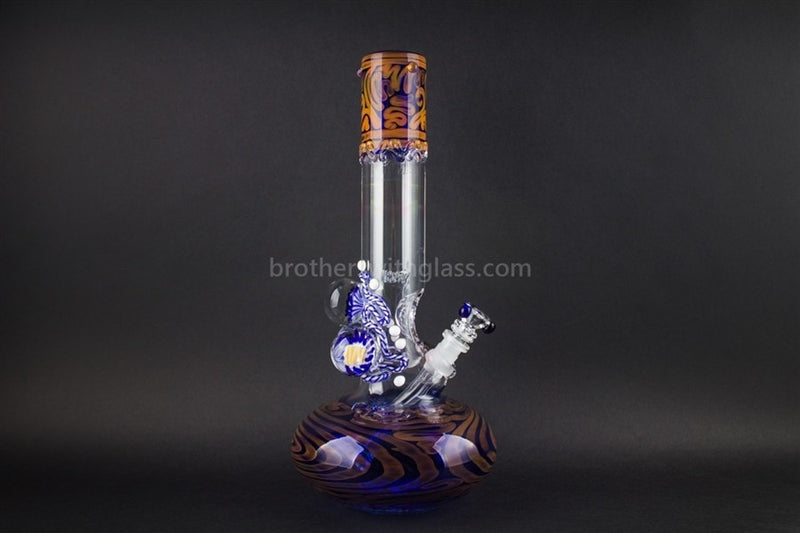 HVY Glass Coil Color Bubble Bottom With Marbles Water Pipe - Metallic.
