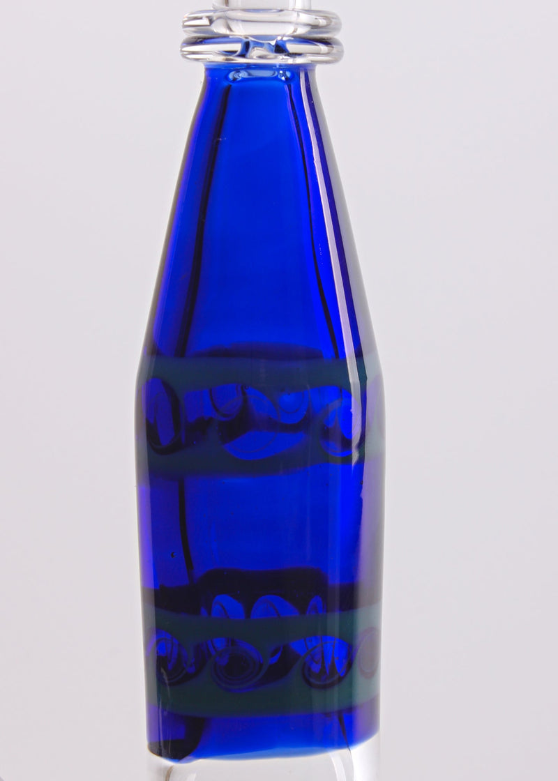 HVY Glass Double Maria Straight Wave Bong - Blue HVY Glass