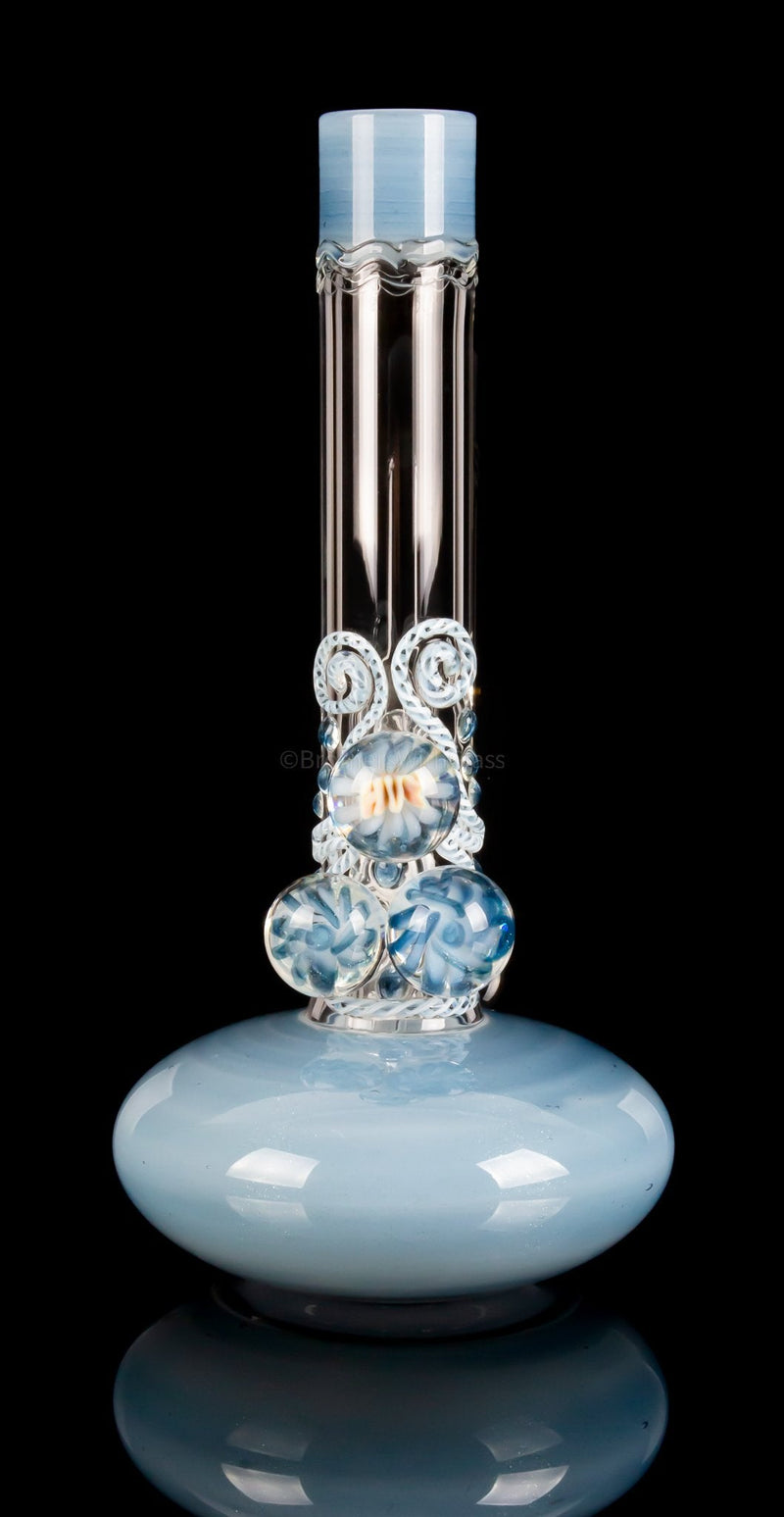 HVY Glass Heady Color Bubble Bottom Bong With Marbles.