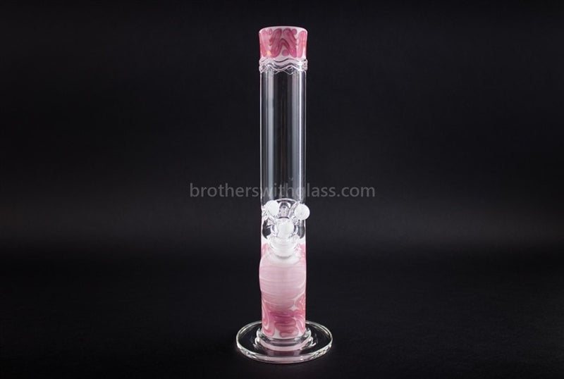 HVY Glass Straight Colored Coil Bong - Pink.