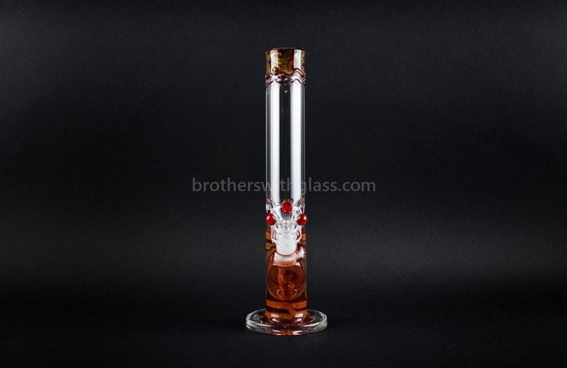 HVY Glass Straight Colored Coil Bong - Ruby Red.