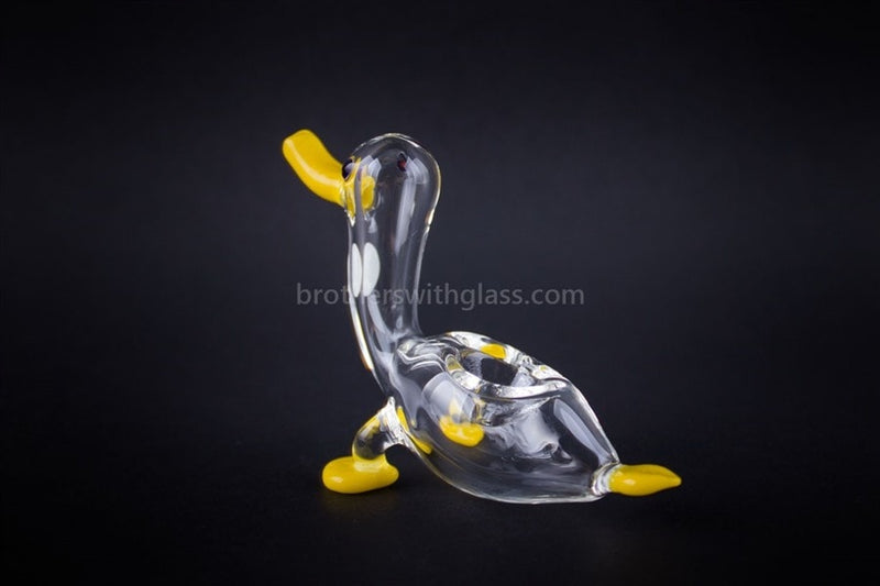 Mathematix Glass Clear Baby Duck Hand Pipe.
