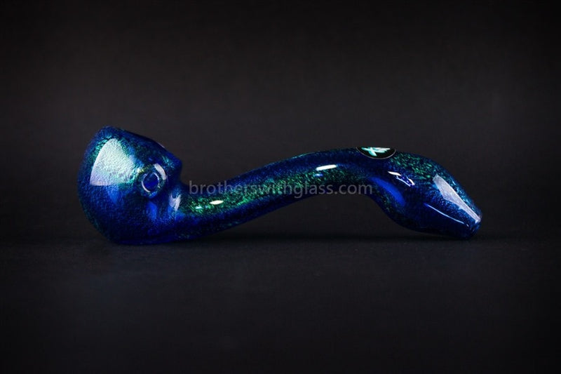 Mathematix Glass Dichro Laylock Hand Pipe - Blue.