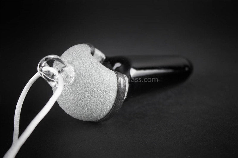 Mathematix Glass Mini Sandblasted Microphone Pendant Hand Pipe.