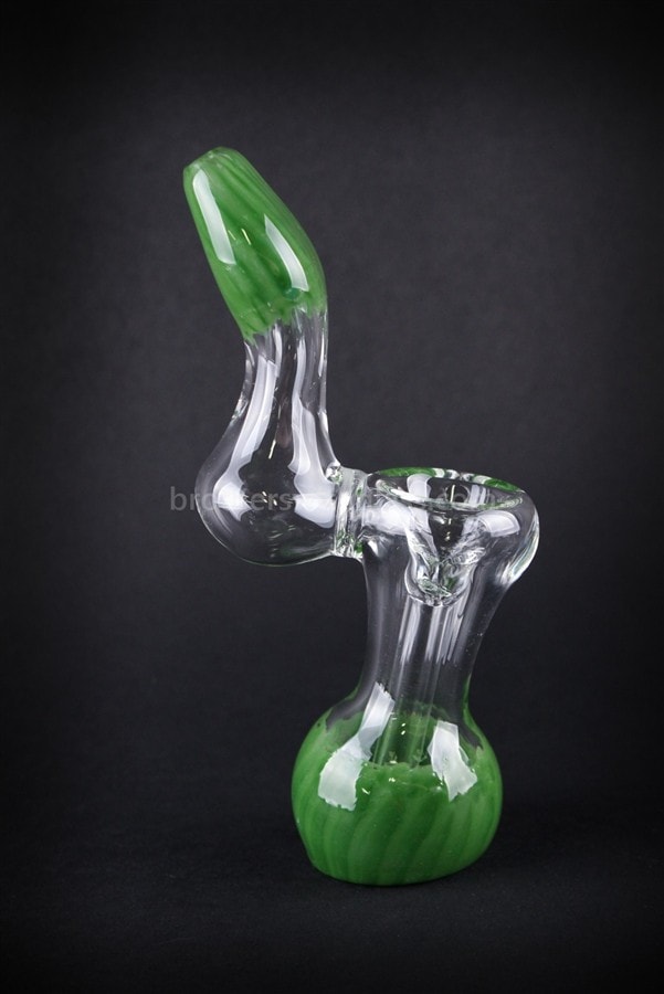 Mathematix Glass Mini Stinger Sherlock Bubbler Water Pipe - Green.