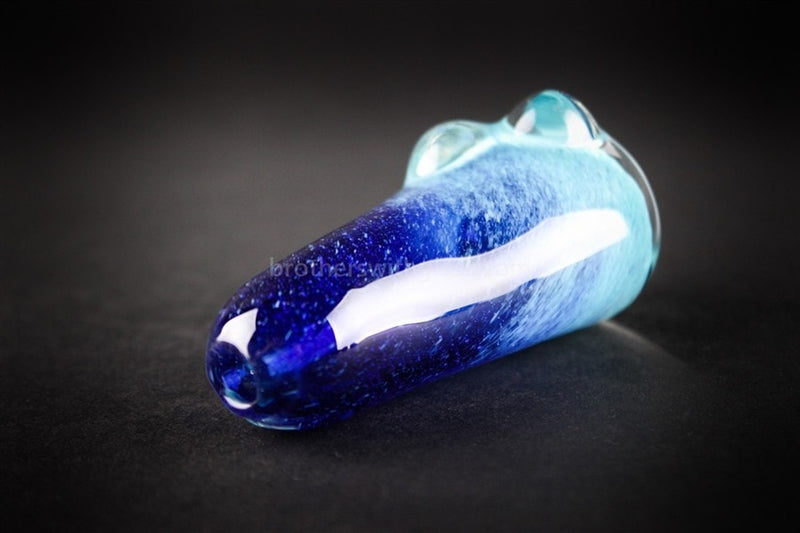 Nebula Glass Frit Smoke Stone Pocket Hand Pipe - Blue.