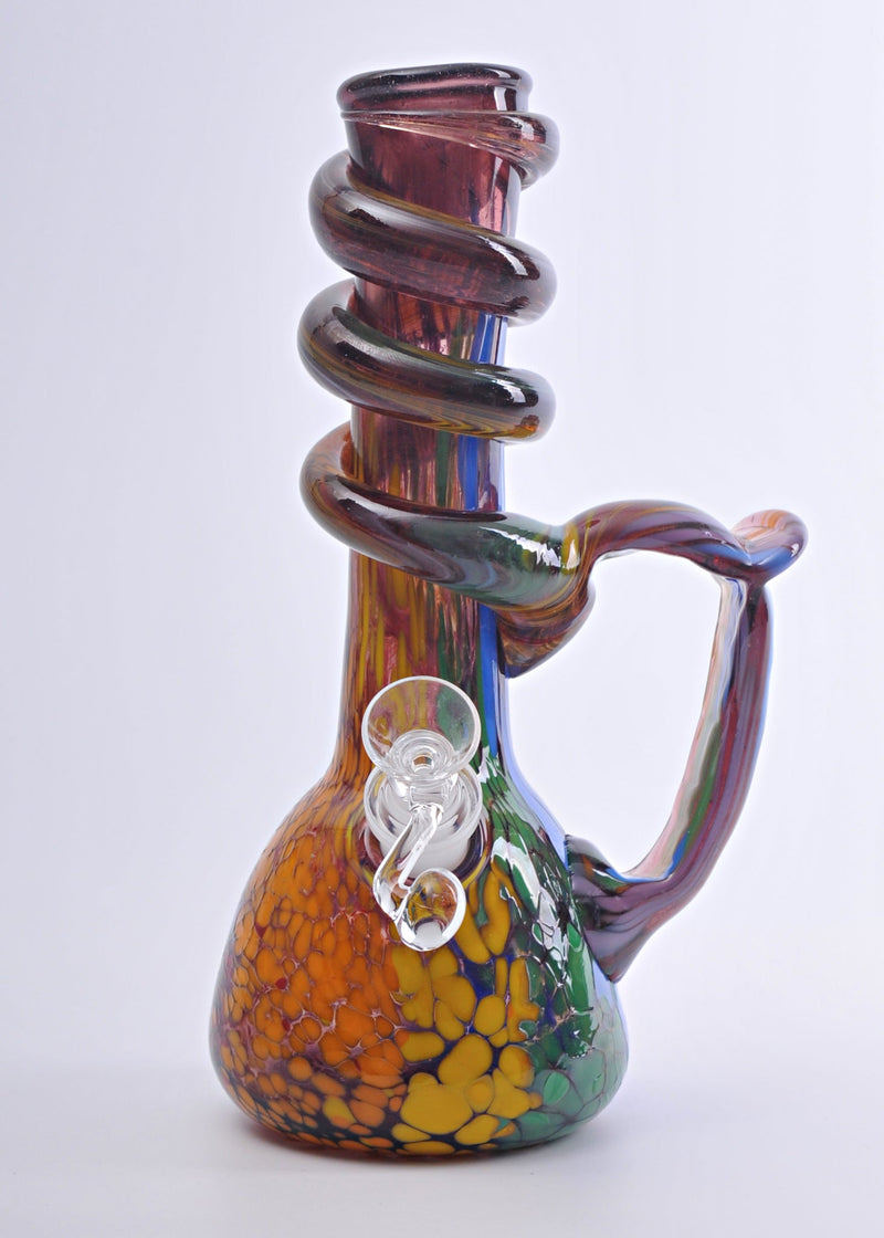 Special K Soft Glass Colorful Frit Growler Bong with Handle - Medium Special K