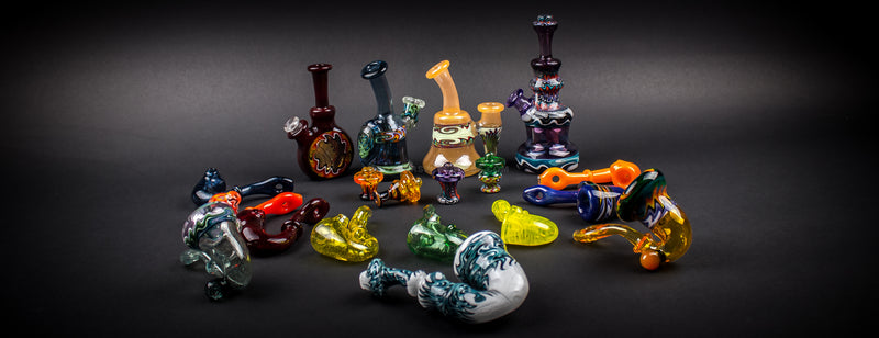 A beautiful variety of work from mini rigs to Sherlock's and functional pendants!