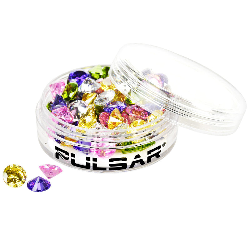 100PC JAR - Pulsar Diamond Cut Terp Pearls - Glass / Assorted CannaDrop-AFG