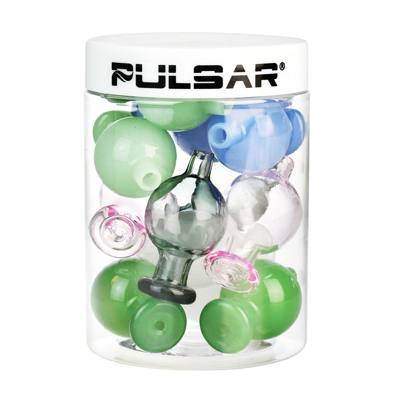 12PC TUB - Pulsar Bubble Carb Cap - 25mm / Assorted Colors CannaDrop-AFG