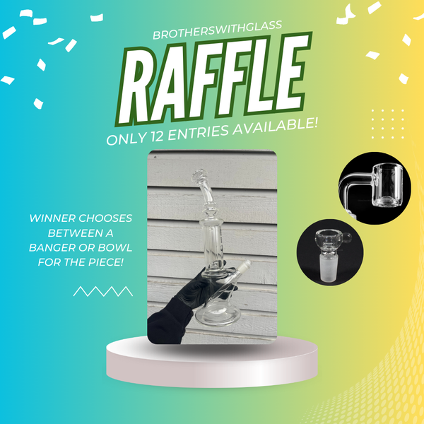 2k Glass Art Bong Connor Mcgrew Dab Rig and Banger Raffle Brothers with Glass