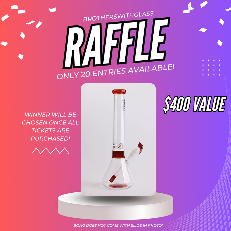 2k Glass Color Accent Beaker Bong Raffle! Brothers with Glass