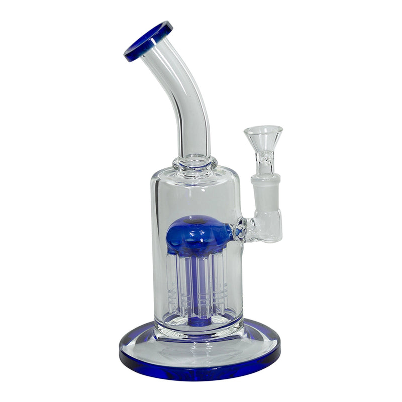 8.7" 5MM GLASS WATER PIPE W/ FUNNEL BOWL AND 6 ARM TREE PERK CannaDrop-Windship