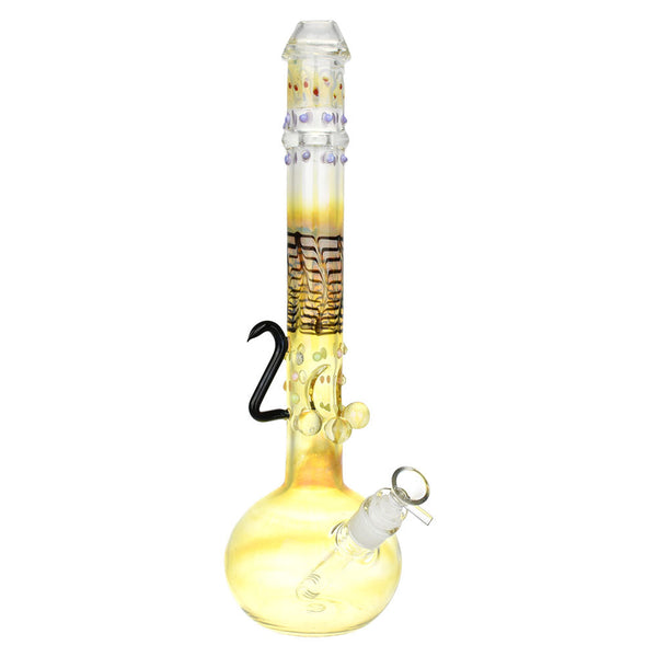 Amber Menagerie Bubble Base Water Pipe - 15" / 14mm F CannaDrop-AFG