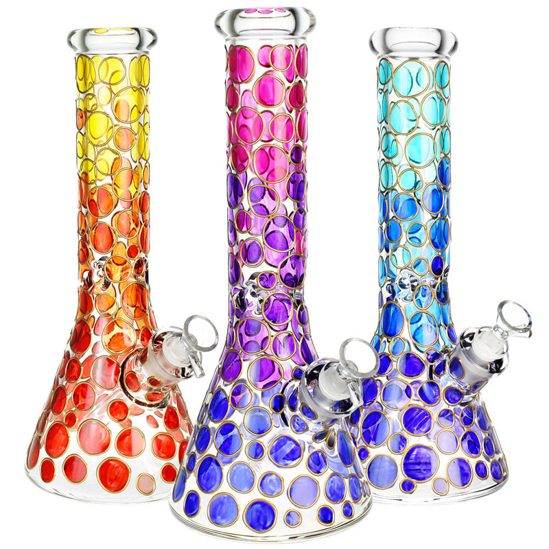 Bubbles Galore Beaker Water Pipe - 12.5"/14mm F/Colors Vary CannaDrop-AFG
