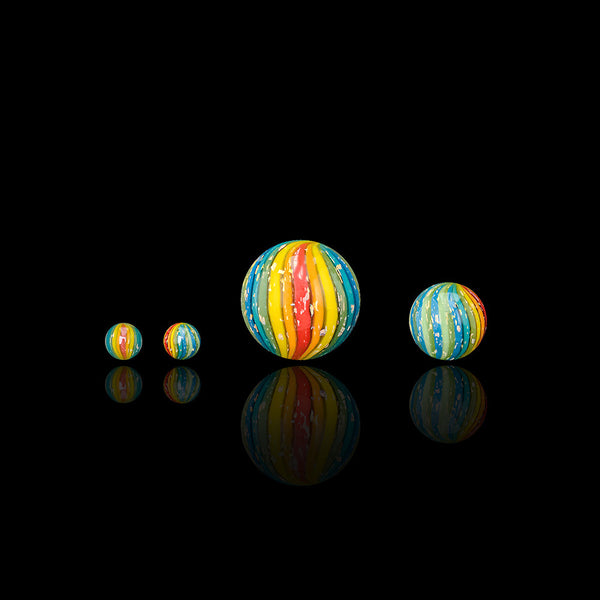 Calibear Rainbow Dichro Cactus Terp Slurper Marble Set V2 (4pc) CaliBear