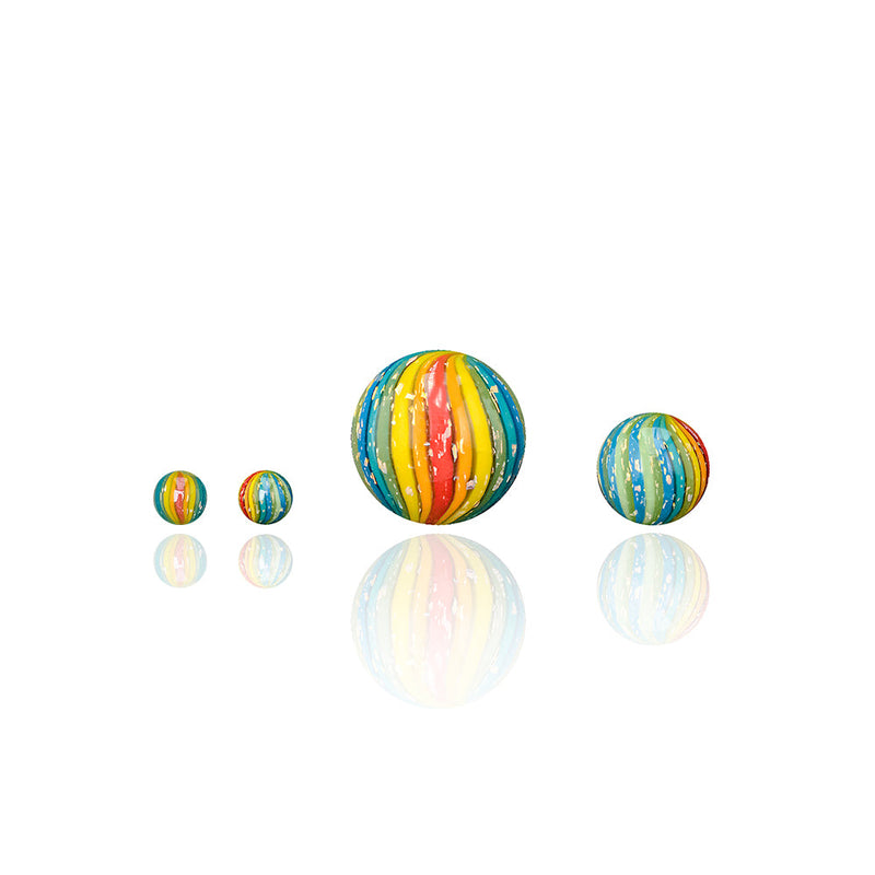 Calibear Rainbow Dichro Cactus Terp Slurper Marble Set V2 (4pc) CaliBear