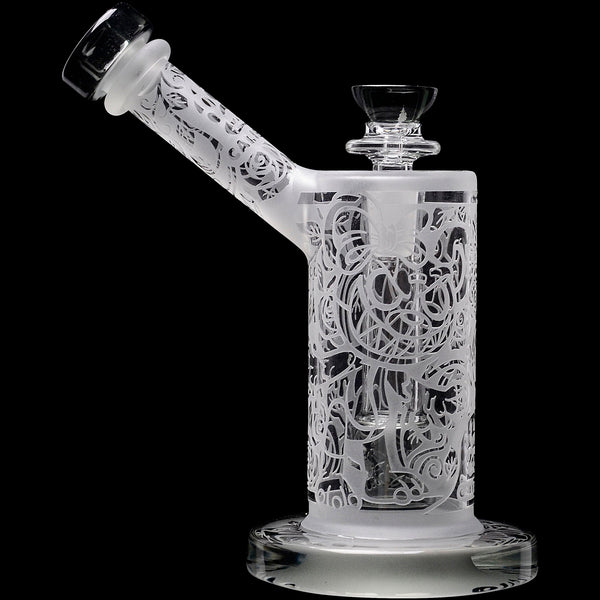 Calibear Sandblasted Seed Of Life Percolator Upright Bubbler CaliBear