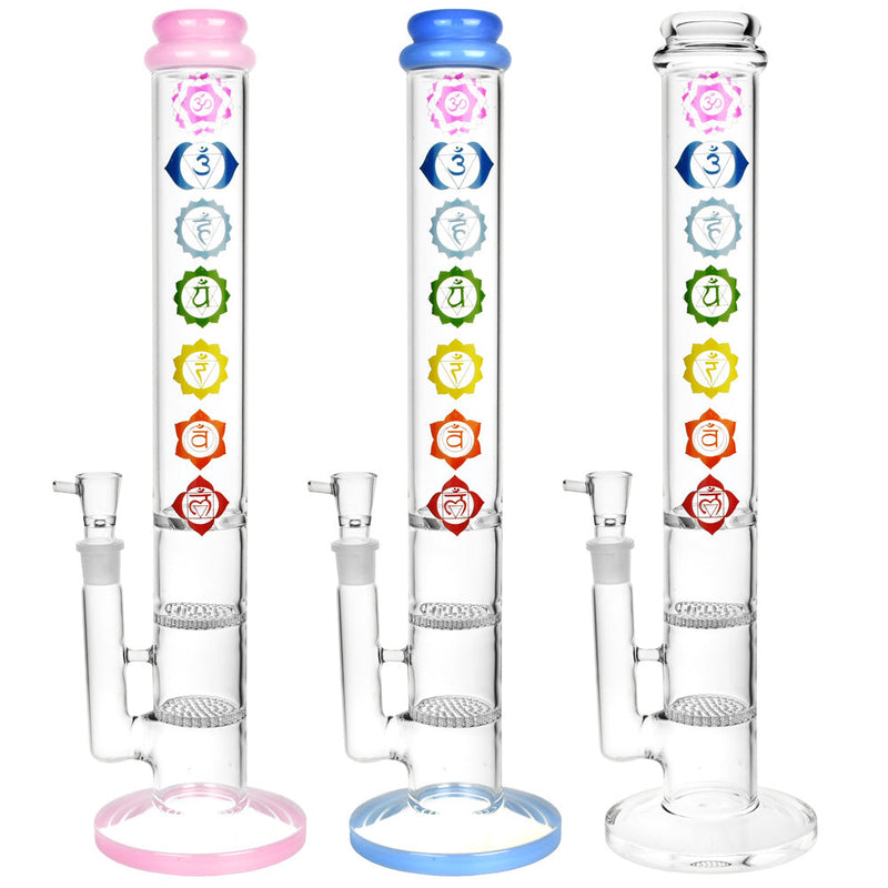 Chakra Straight Tube Water Pipe - 17" / 19mm F / Colors Vary CannaDrop-AFG
