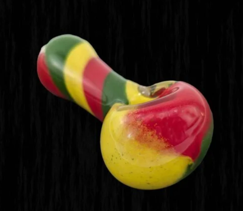 Chameleon Glass Frit Rasta Color Glass Hand Pipe Chameleon Glass