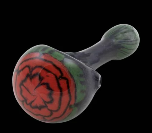 Chameleon Glass Rose Glass Hand Pipe Chameleon Glass