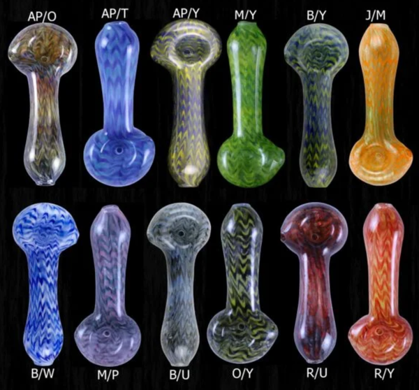 Chameleon Glass Waterfall Spoon Glass Hand Pipe Chameleon Glass