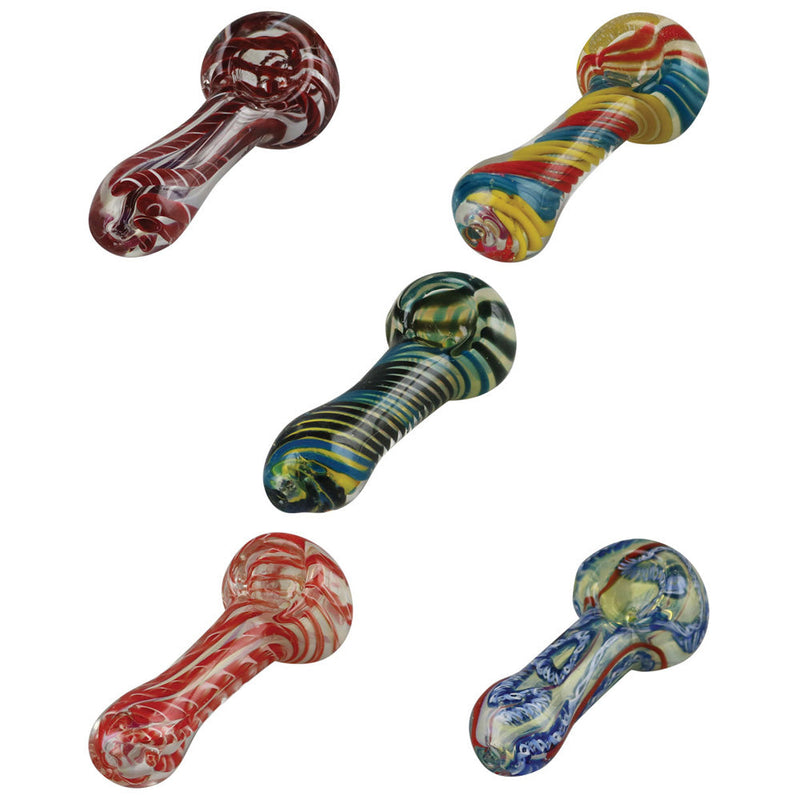 Color Swirl Spoon Pipe - 3.25" / Colors Vary CannaDrop-AFG