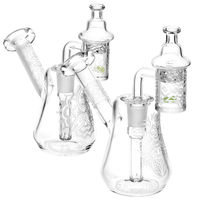 Compact Travel Etched Dab Rig Set - 5.5"/14mm F/Designs Vary CannaDrop-AFG