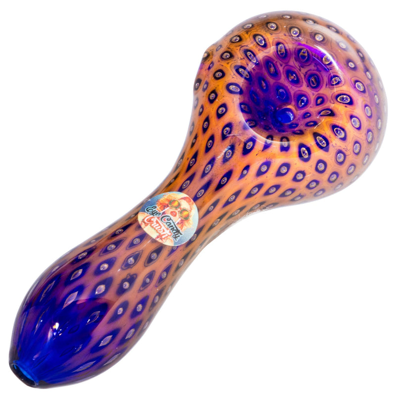 Crush Eye Candy 4" Borosilicate Glass Snake Skin Hand Pipe - Vibrant Colors & Unique Design Crush